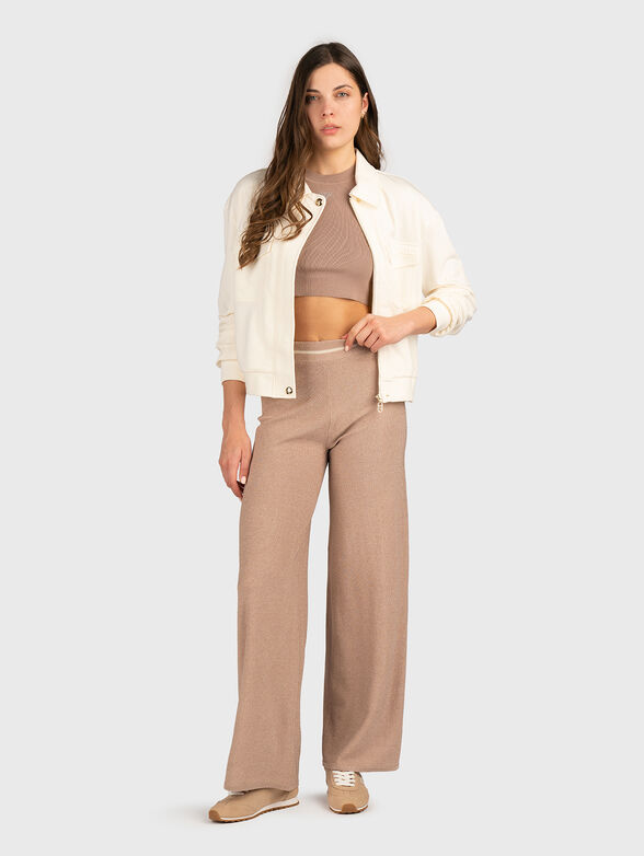 Trousers with high waist and logo - 4