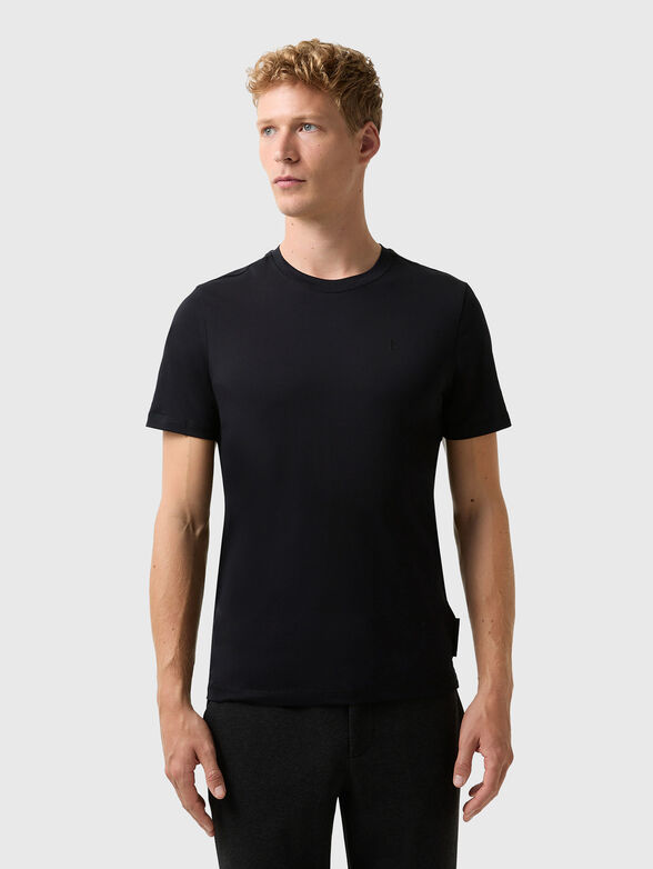 ROC T-shirt with oval neckline in beige - 1