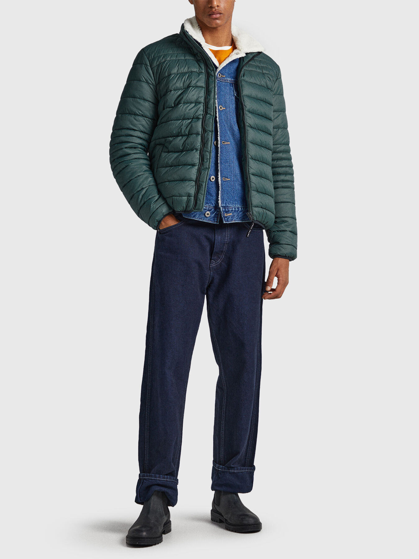 BALLE black jacket with quilted effect brand Pepe Jeans