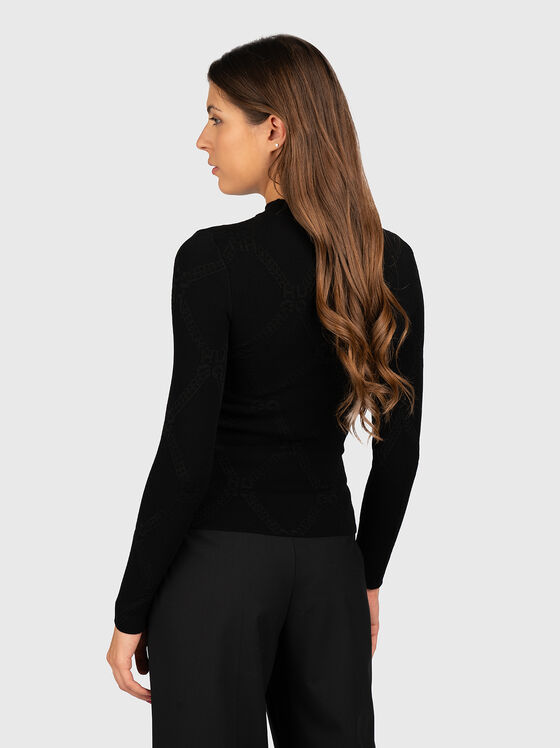 SATER black sweater with monogram logo - 2