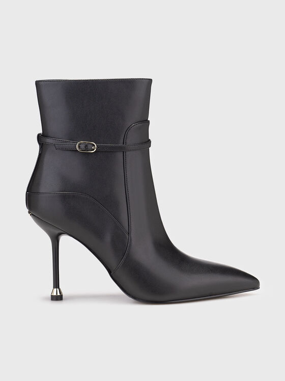 Кожени боти DEMI 06 на ток с цип - 1