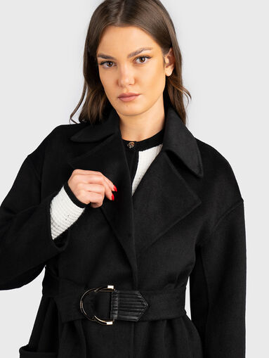 Wool blend coat with belt - 4