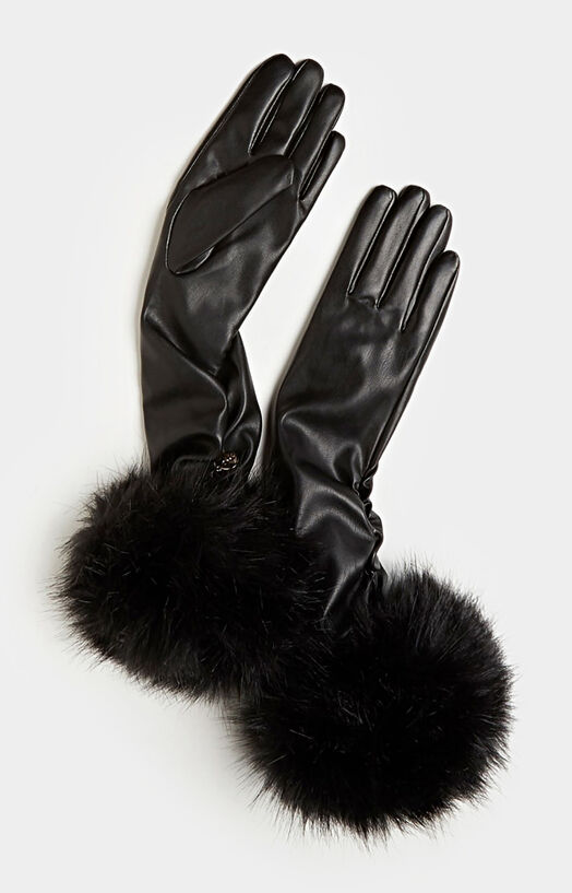 Guess Guanti donna fingerless gloves fake fur beige C25GU52 AW5208POL02 M