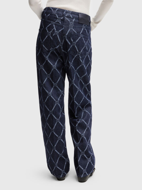 High waisted jeans with monogram logo - 2