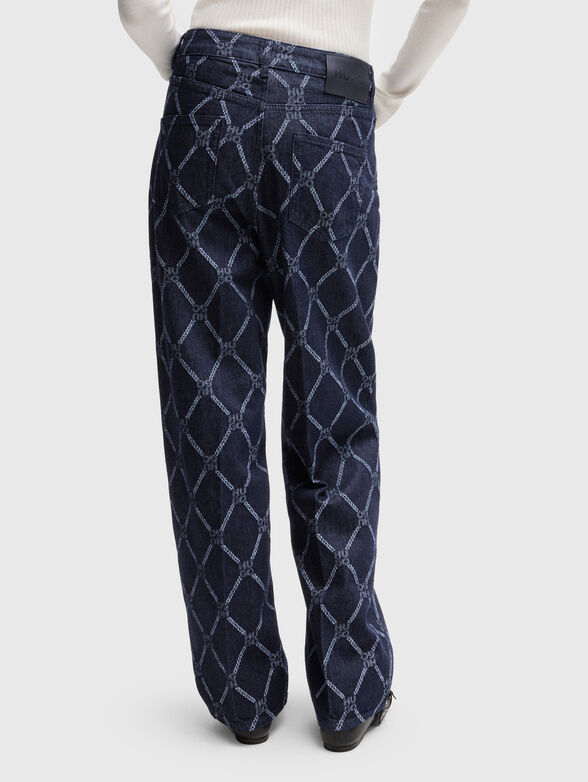 High waisted jeans with monogram logo - 1