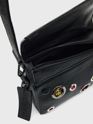 Crossbody bag with accent eyelets - 5