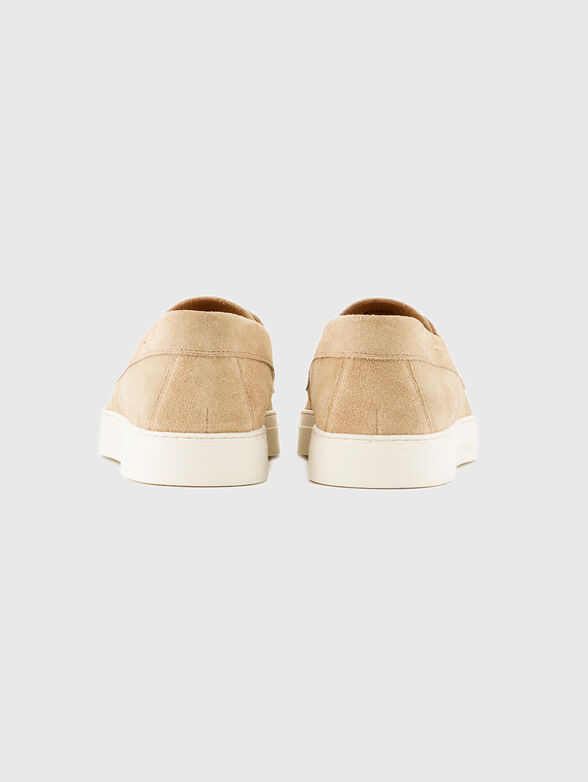 Suede sneakers in beige colour - 3