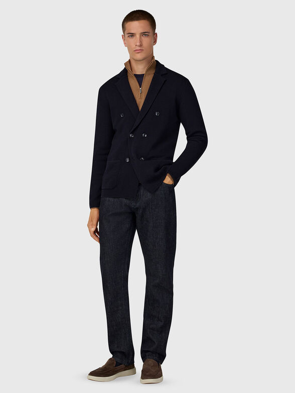 Wool cardigan with double-breasted fastening - 2