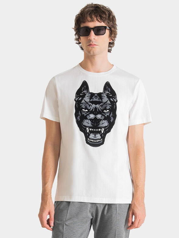 Cotton T-shirt with art print - 1