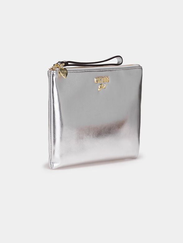 Clutch bag with accent strap - 4