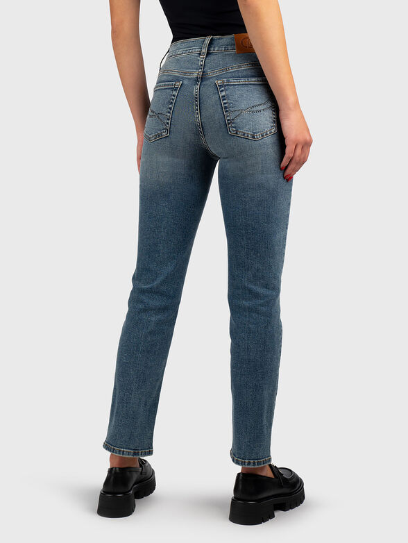 Light blue jeans with washed effect  - 2