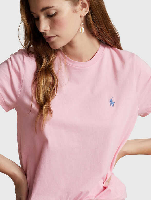 Pink T-shirt in cotton  - 4