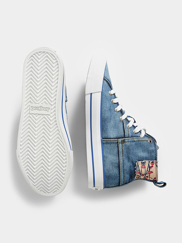 High top sneakers with patches - 5