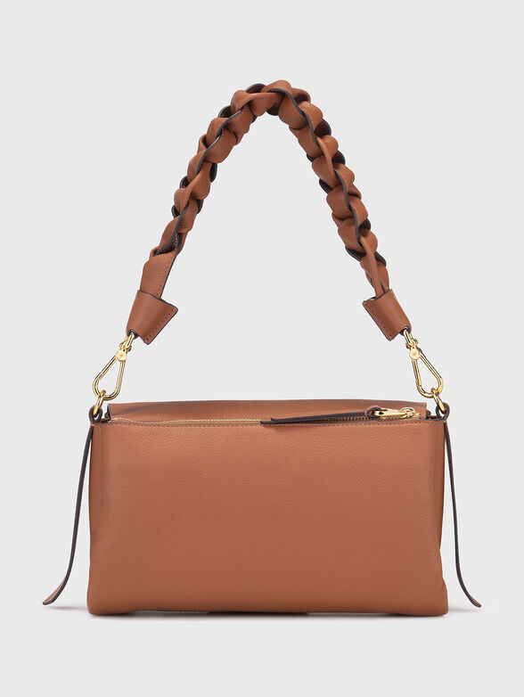 Leather bag with accent handle - 3