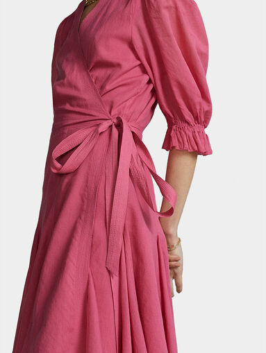 Wrap dress with stylish pleats - 4