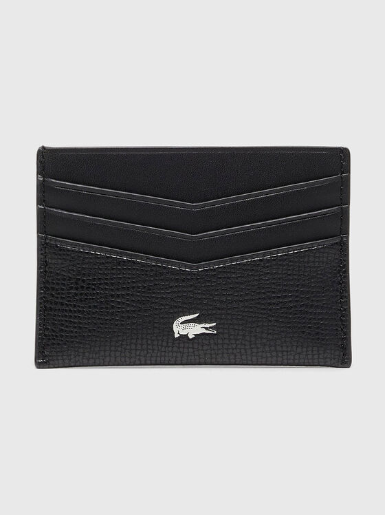 Leather cardholder with logo - 1