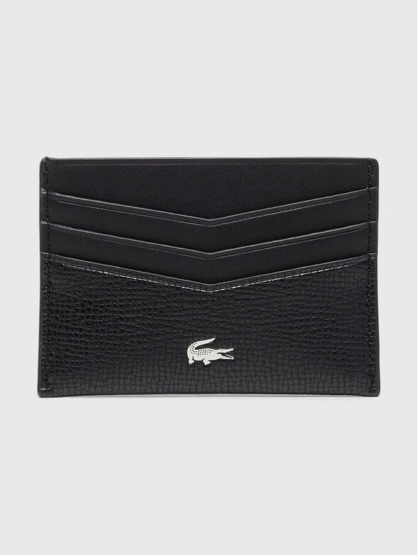 Leather cardholder with logo - 1