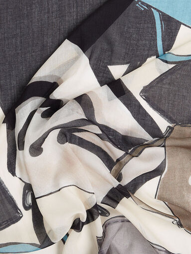 Square silk blend scarf - 5