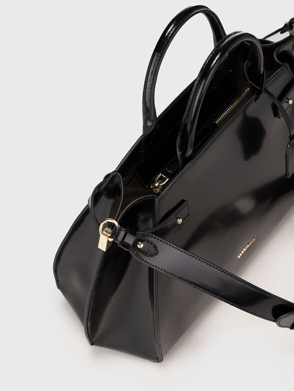 Black genuine leather bag - 6