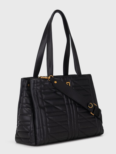 Black bag with quilted effect and logo - 4