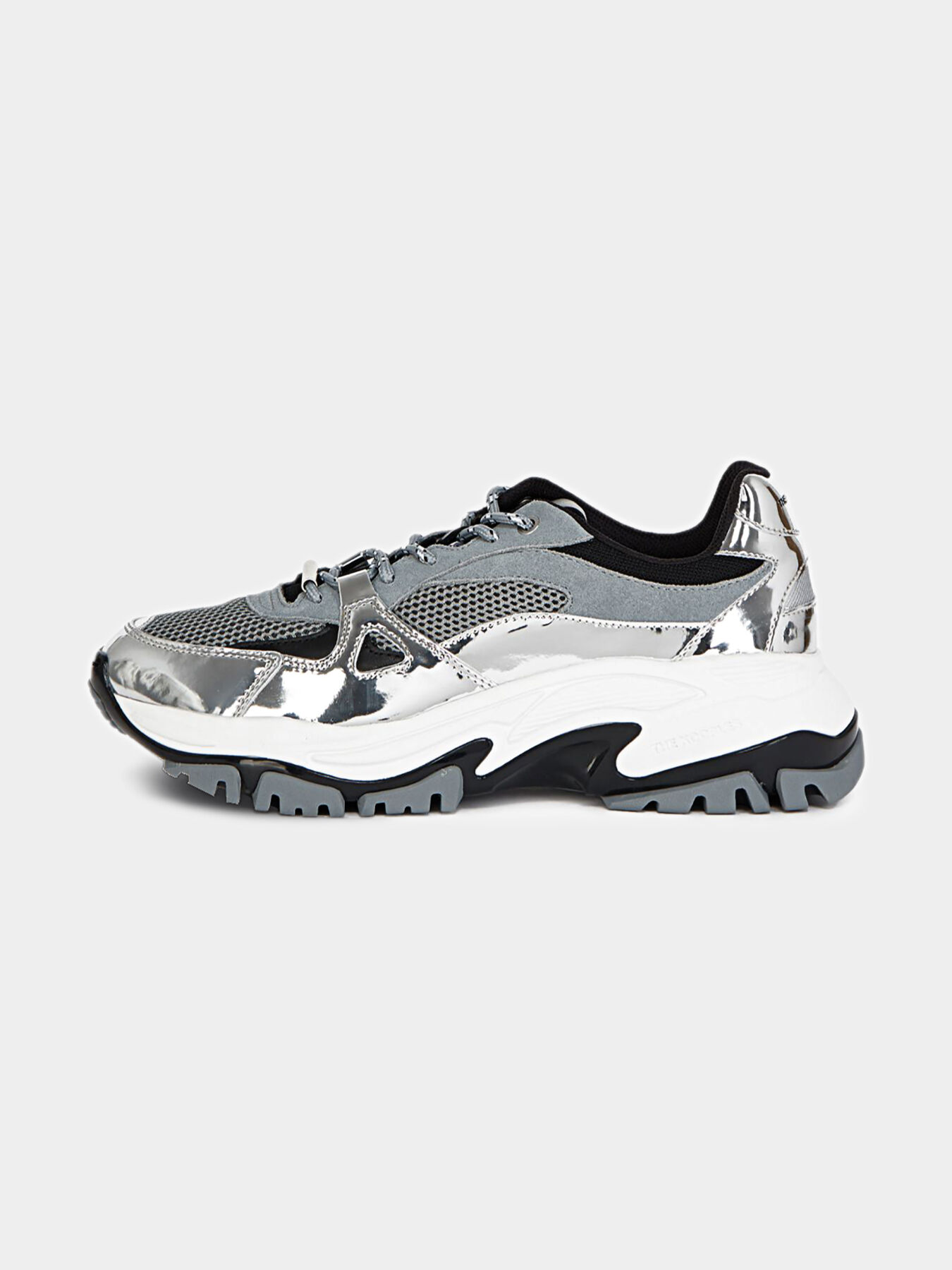 Silver sneakers with contrasting inserts brand THE KOOPLES Globalbrandsstore en