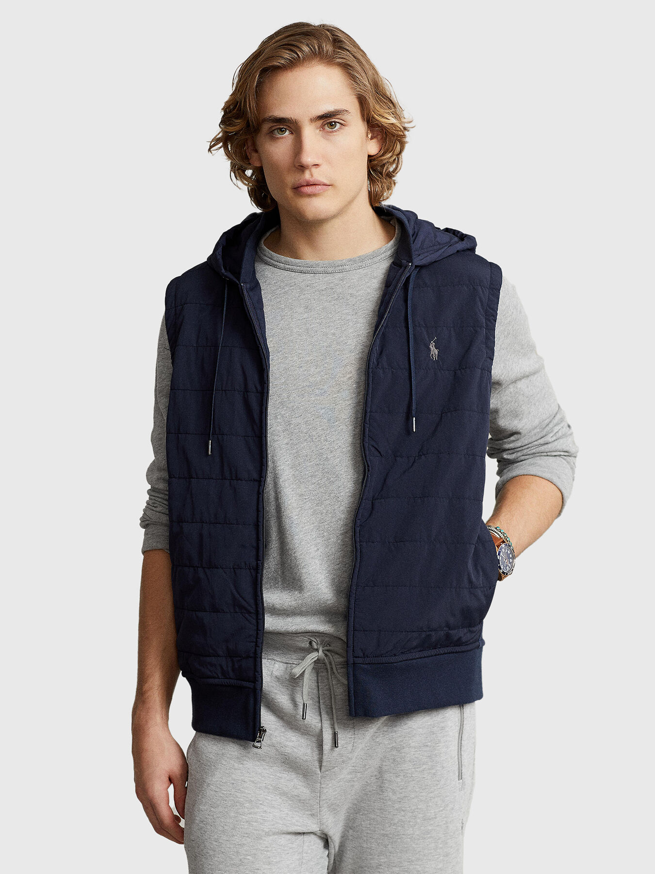 Dark blue vest with embroidery brand POLO RALPH LAUREN Globalbrandsstore en