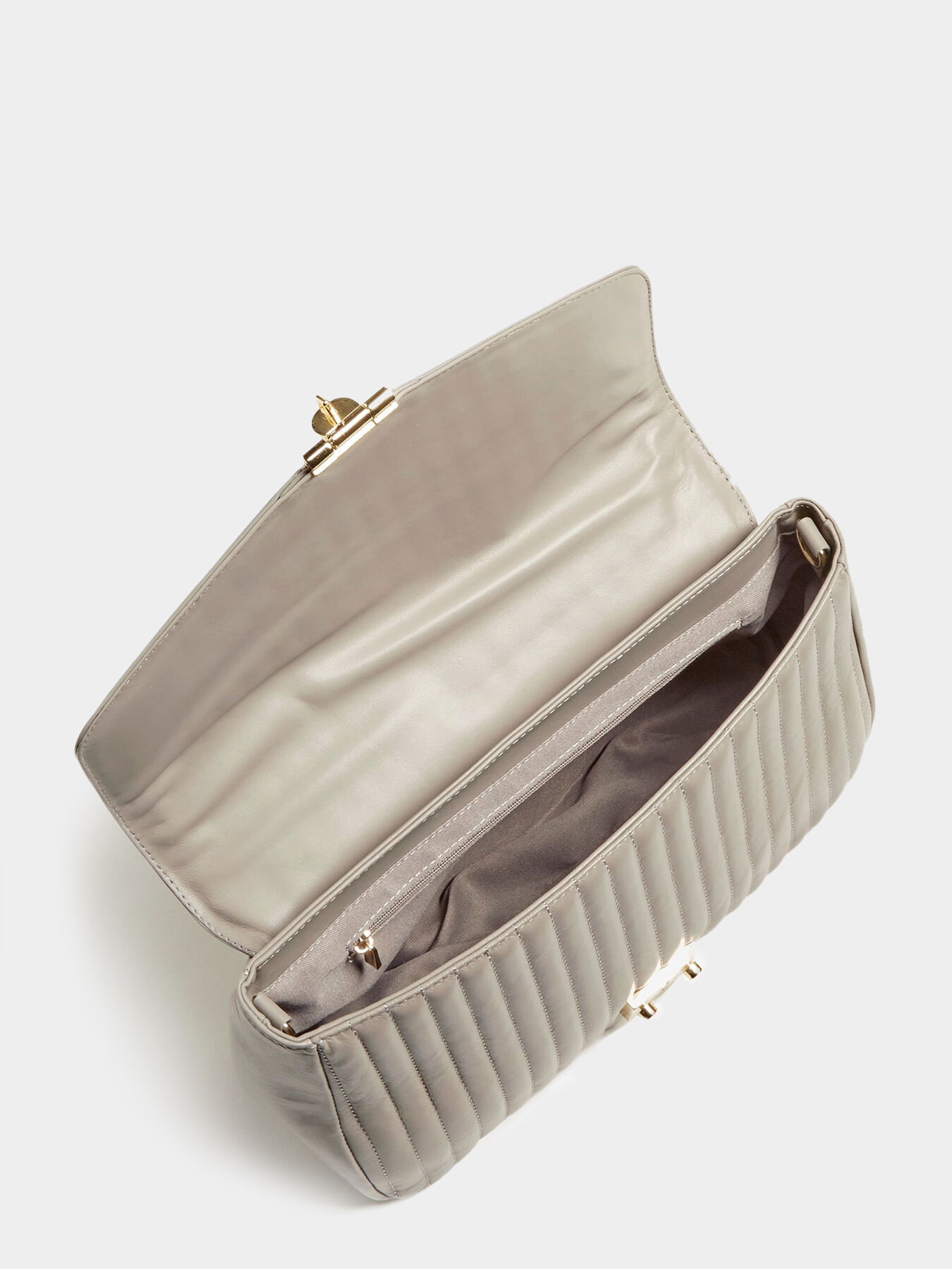 Pale differianal Grey Genuine Leather Clutch