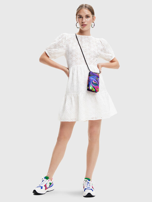 LIMON white dress with accent back - 4