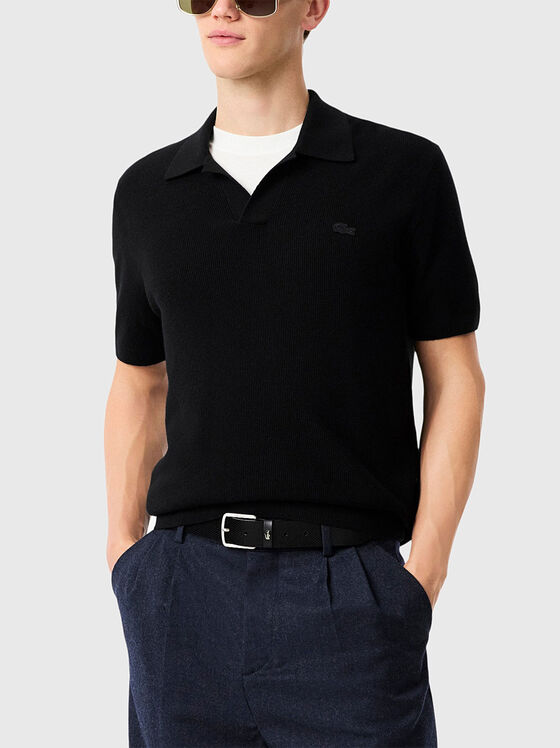 Плетен поло-шърт от памучен бленд - 1