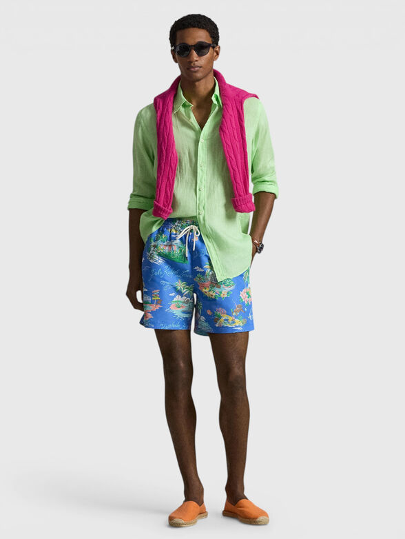 Beach shorts with sea elements - 4