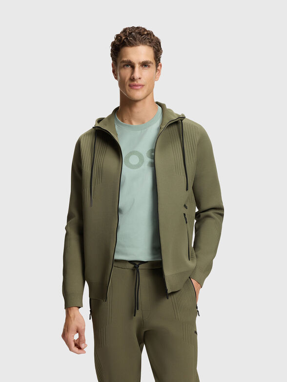 Hooded sweatshirt with zip - 1