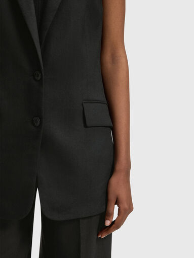 Oversized linen blend vest - 5