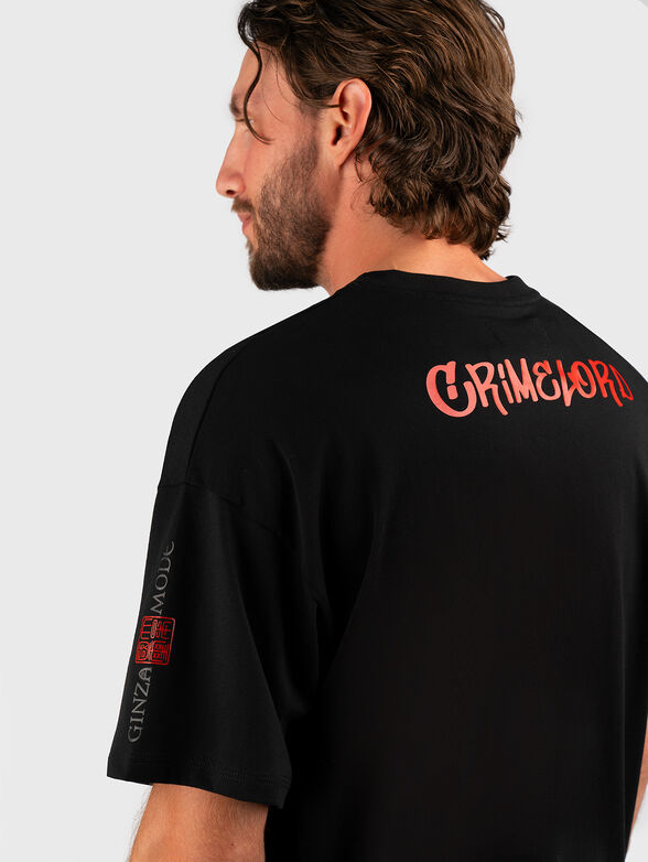 Oversized T-shirt with contrast print - 3