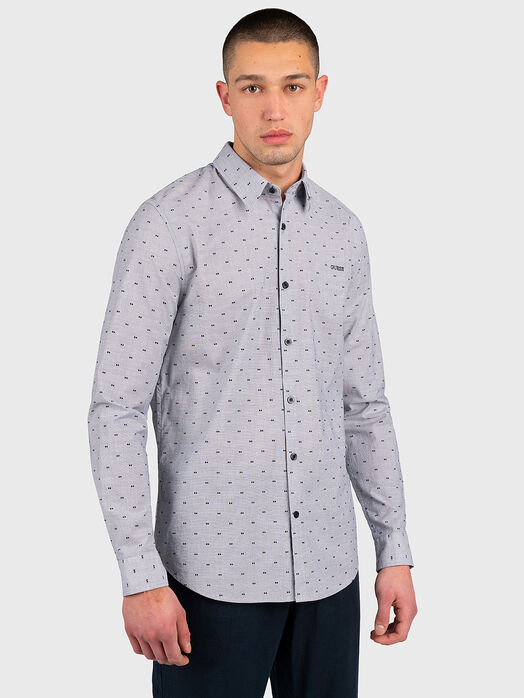 SUNSET cotton shirt with logo embroidery