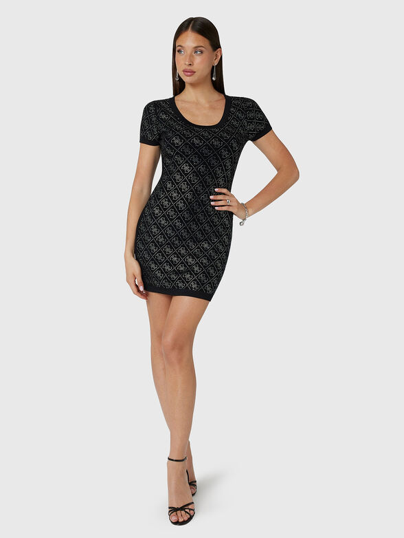 Rhinestone mini dress - 4