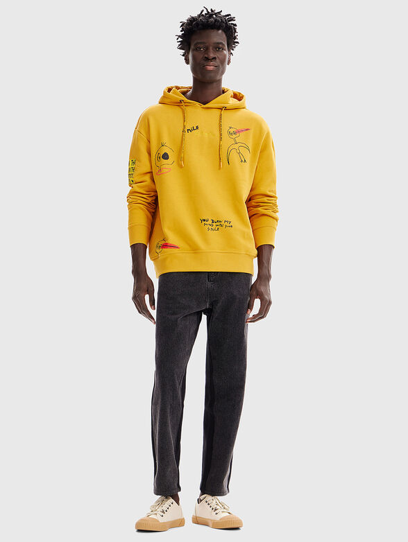 Hooded cotton sweatshirt  - 2