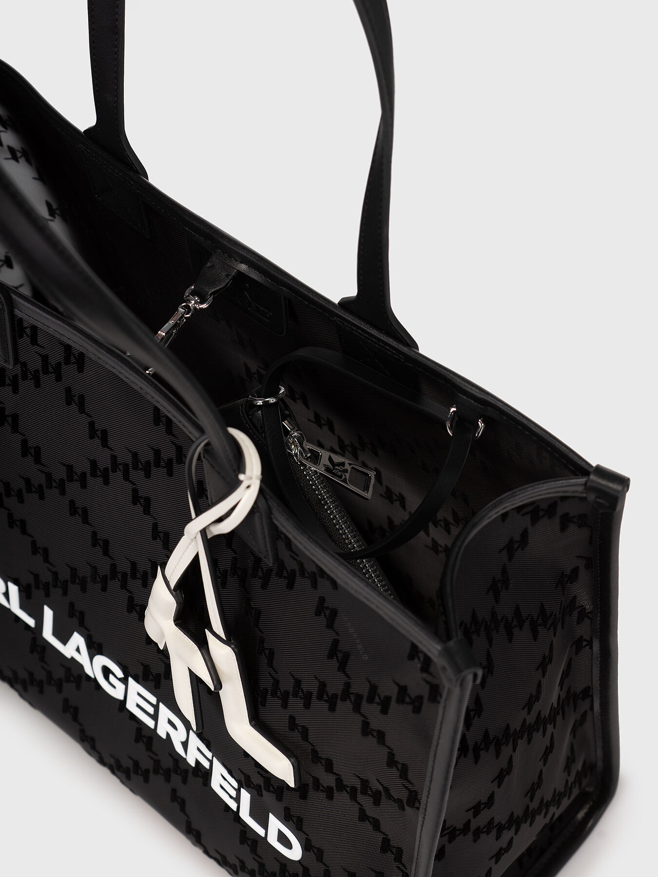 KARL LAGERFELD 235W1000999 関税送料込 K/SKUARE shopper bag with sheer effect brand Karl Lagerfeld