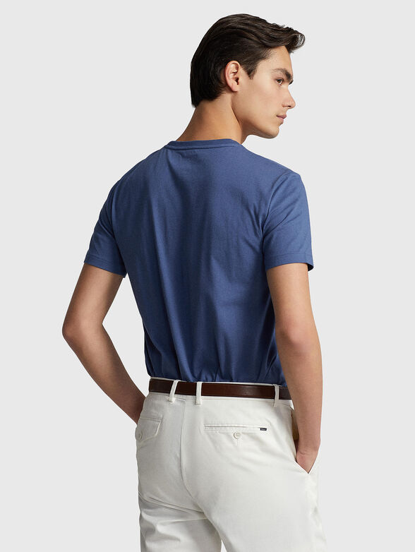 Blue T-shirt of cotton fabric - 3