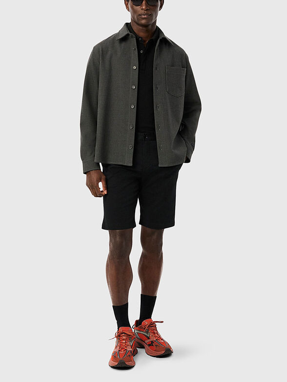 Cotton shorts in black - 5