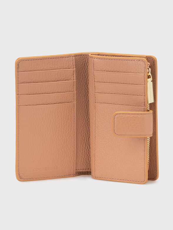Beige wallet with mini logo - 3