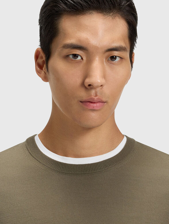 Wool sweater in gray - 4