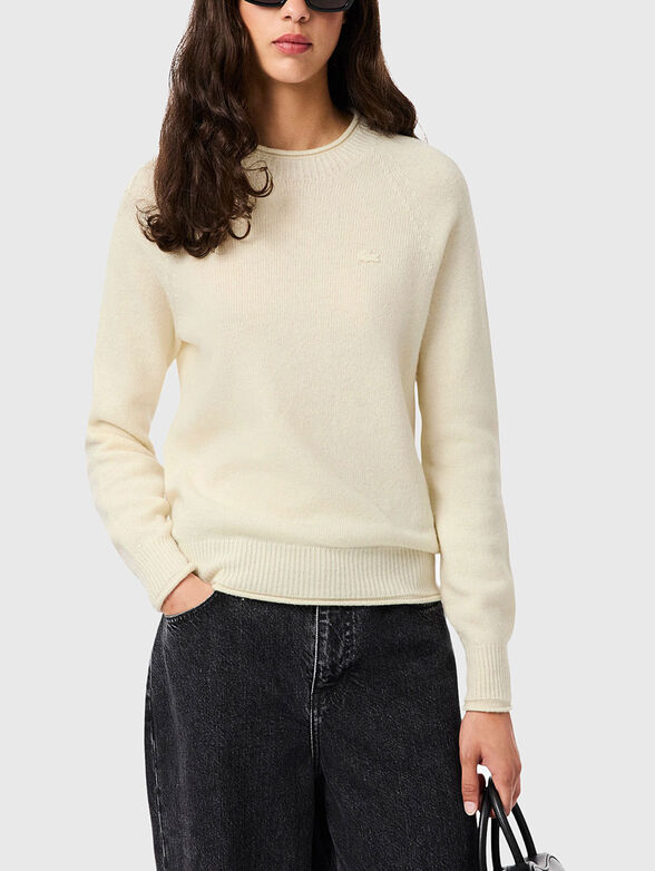 Crew neck wool sweater - 1