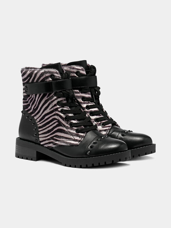 HALEIGHA Boots with faux pony hair details - 2