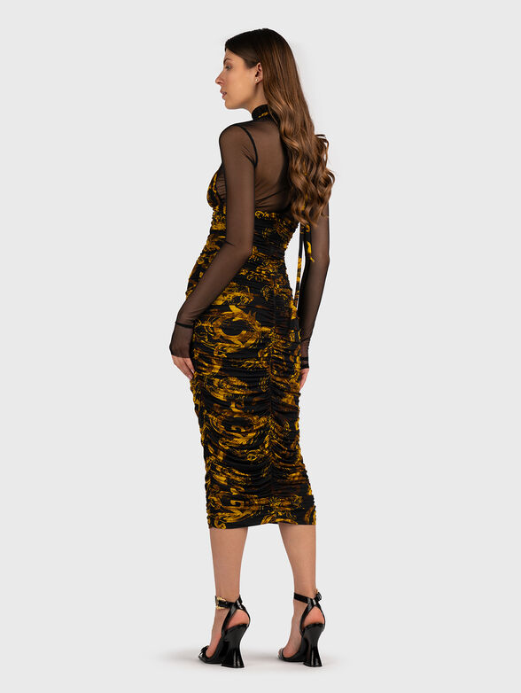 Midi dress with sheer accent  - 2