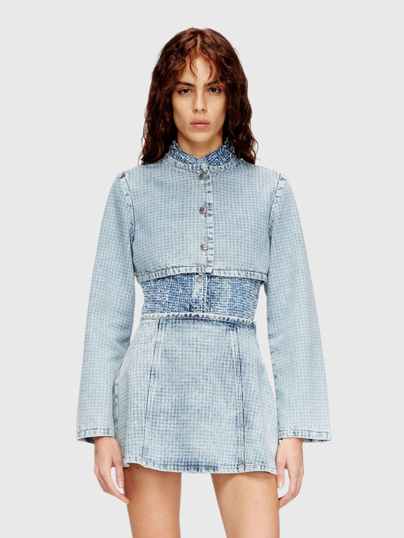 DE-TERRI-S cropped denim jacket - 1