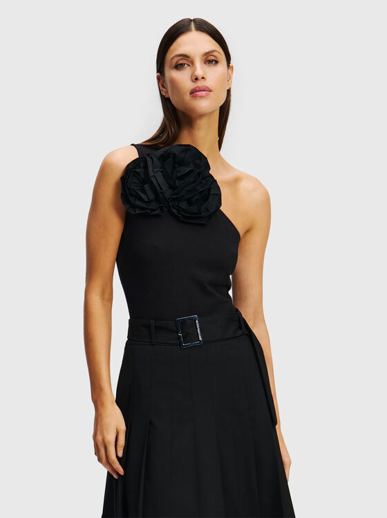 One-shoulder bodysuit with floral detail - 1