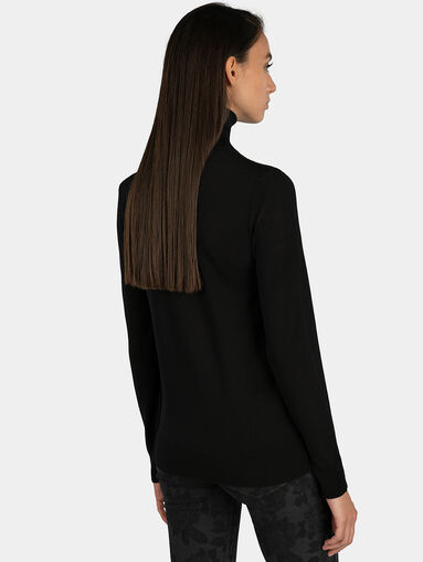 Black turtle neck sweater - 4