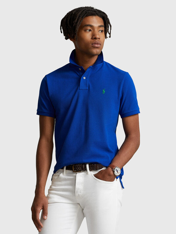Dark blue cotton Polo-shirt - 1