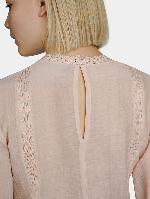 BLANCHE Open knit detail blouse - 5