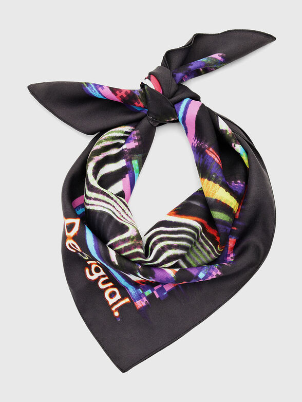 MICKEY MOUSE multicolored glitch print scarf - 1